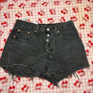 Women's Black Denim Shorts